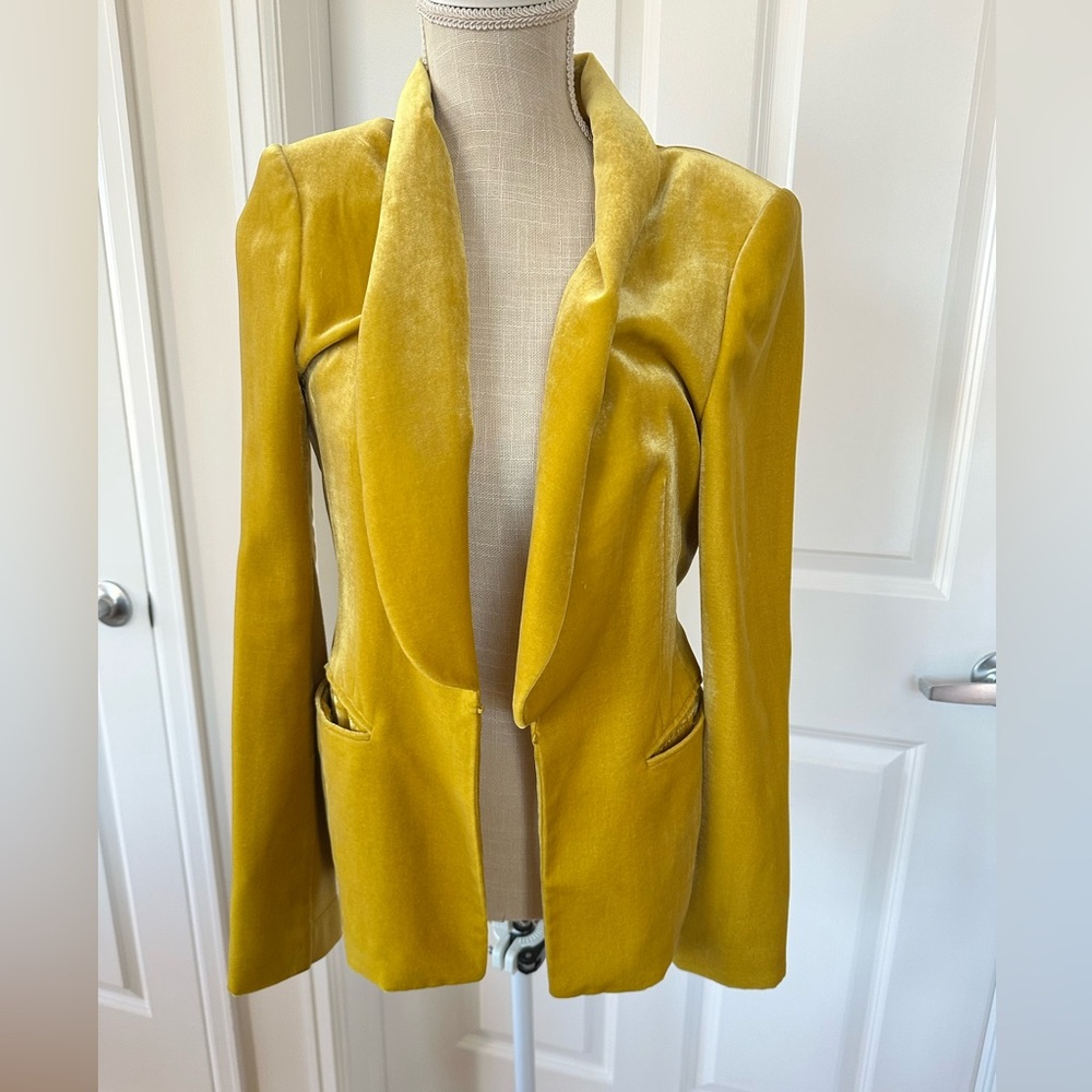 BCBG Max Azria Phoenix Velvet Tuxedo Blazer